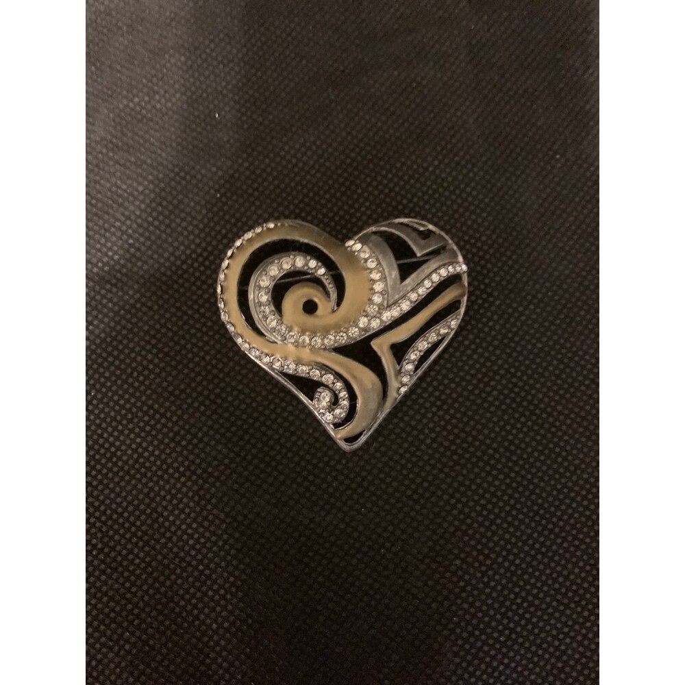 AHA2008 Chico’s Gold/Silver Tone Brooch with Rhinestones